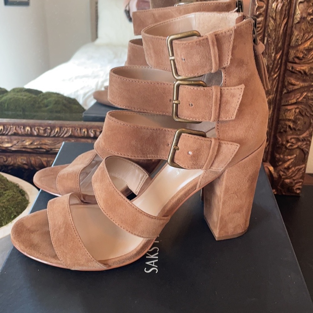 Strappy Suede Sandals